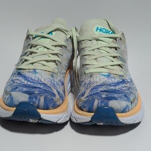 Hoka Women's Multicolor Running Shoes in Blue, Cream, Peach